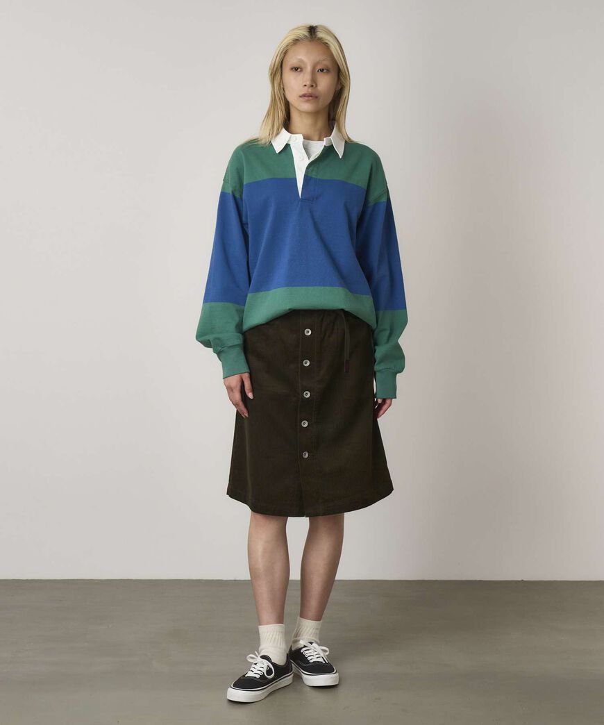 BUTTONED DOWN MIDI SKIRT,OLIVE, large image number 1