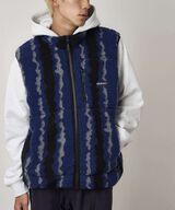 RIPPLE SHERPA VEST,NAVY RIPPLE, small image number 9