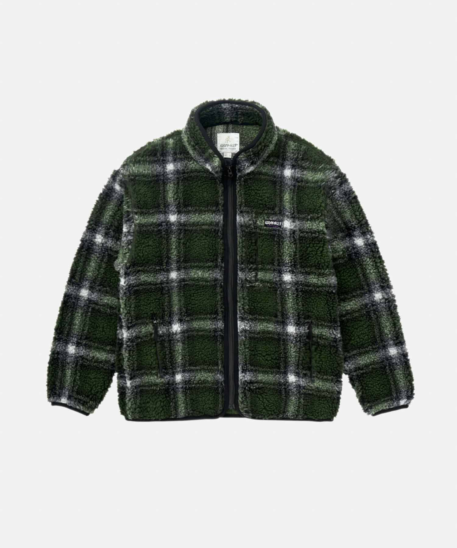 Green plaid sherpa jacket 2025