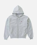 ONE POINT ZIP HOODED SWEATSHIRT,HEATHER ASH, small image number 0