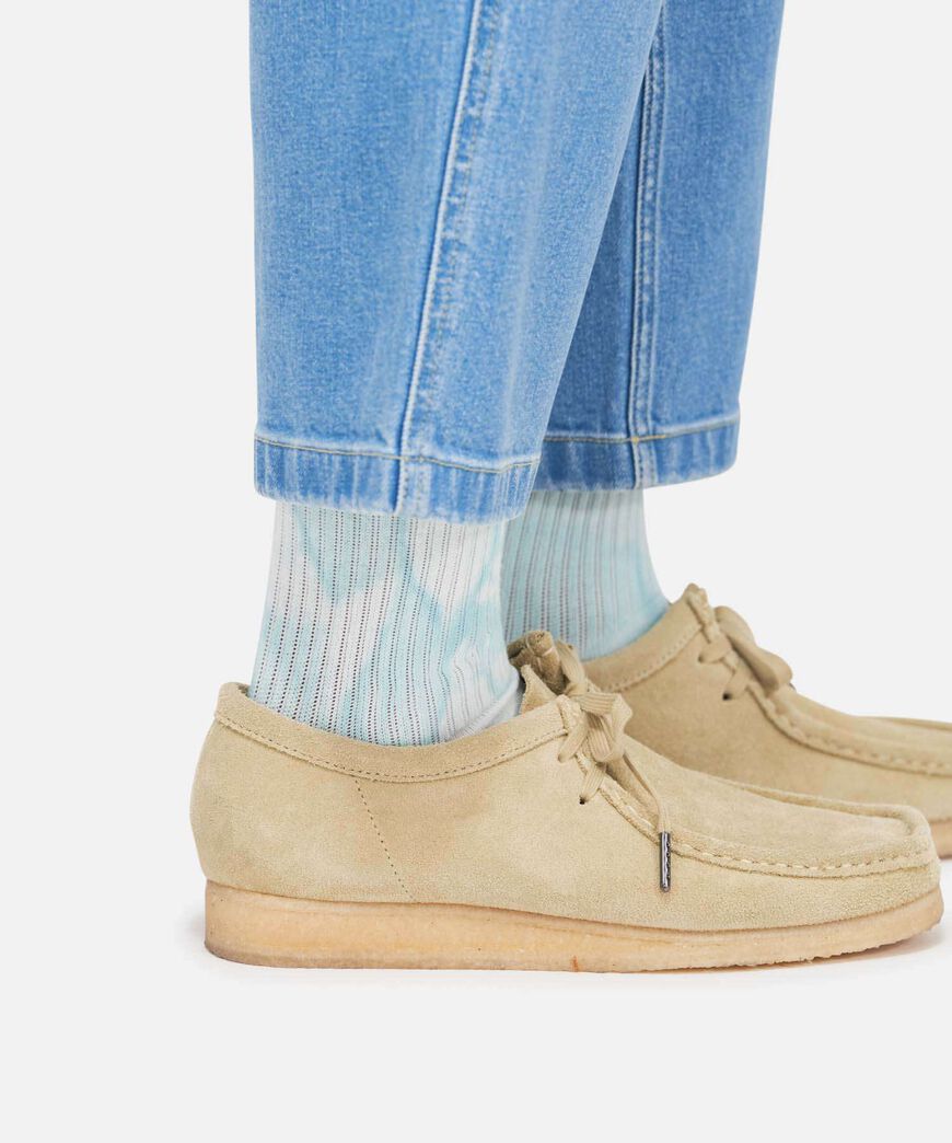 TIE DYE CREW SOCKS,LIGHT BLUE, large image number 1