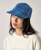 LONG BILL CAP,INDIGO CHECKERED PLAID, small image number 4