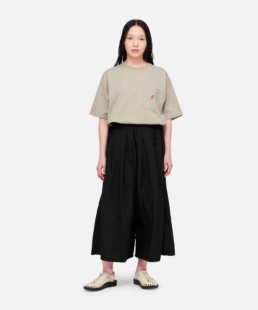 NYLON FLARE PANT,BLACK, large image number 1