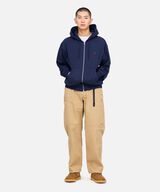 ONE POINT ZIP HOODED SWEATSHIRT,NAVY, small image number 1
