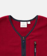 FLEECE CARDIGAN ZIP-UP,DEEP MAROON, small image number 10