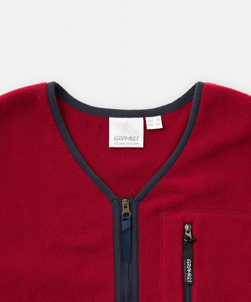 FLEECE CARDIGAN ZIP-UP,DEEP MAROON, large image number 10