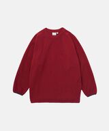 FLEECE RAGLAN CREW,DEEP MAROON, small image number 0