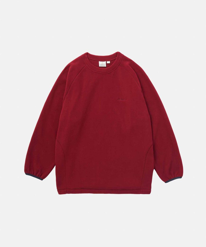 FLEECE RAGLAN CREW,DEEP MAROON, large image number 0