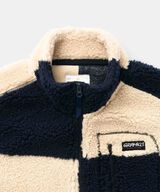 CHECKERED SHERPA VEST,NATURAL / NAVY CHECK, small image number 7
