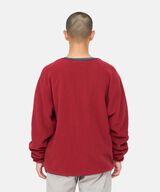 FLEECE CARDIGAN ZIP-UP,DEEP MAROON, small image number 7