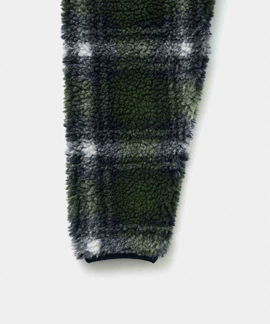 SHADOW PLAID SHERPA JACKET,OLIVE SHADOW PLAID, large image number 8