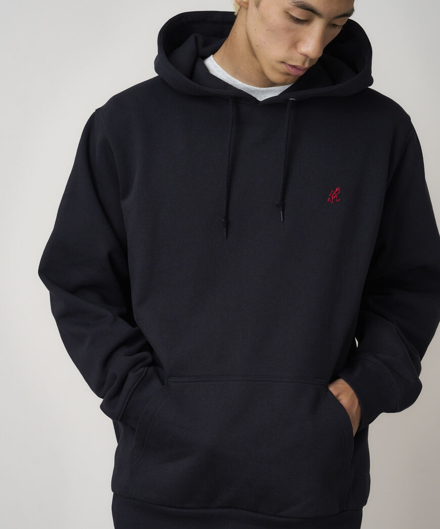 ONE POINT HOODED SWEATSHIRT,DARK NAVY, large image number 2