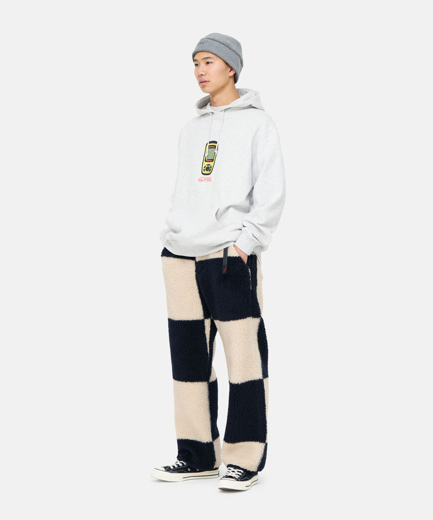 CHECKERED SHERPA PANT,NATURAL / NAVY CHECK, large image number 4