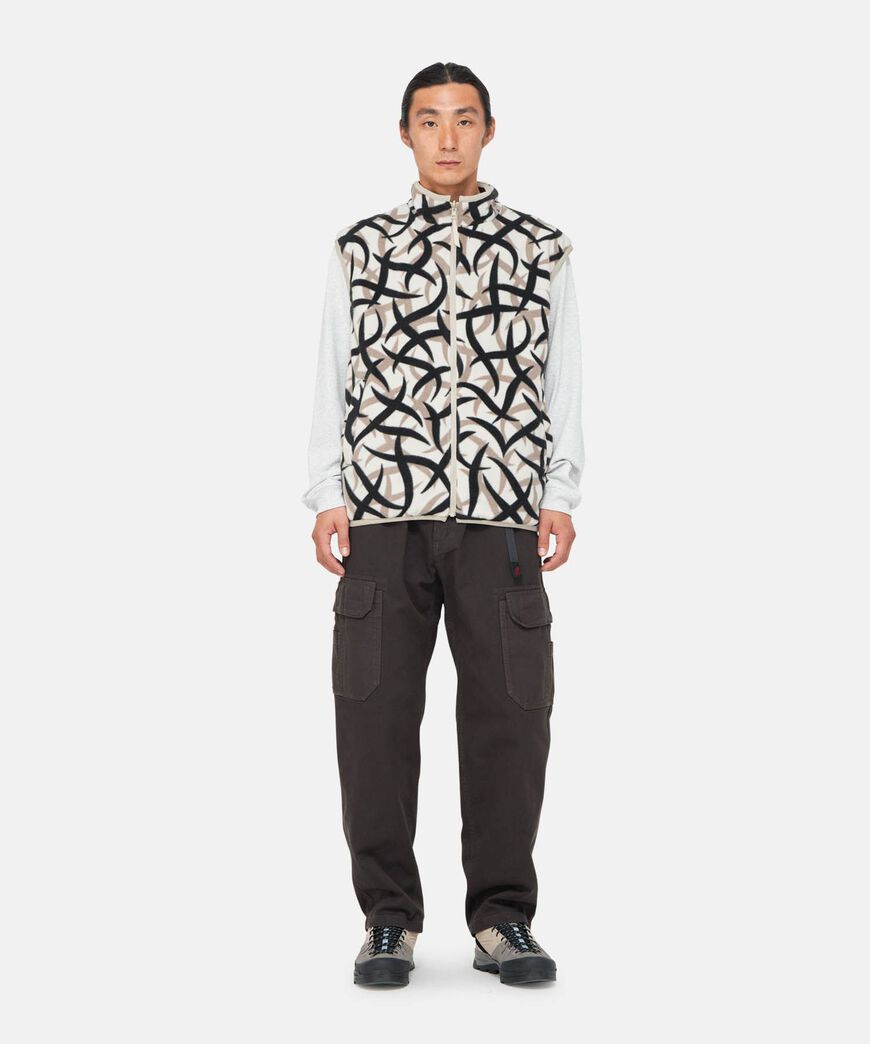 REVERSIBLE FLEECE VEST,BLACK, large image number 5