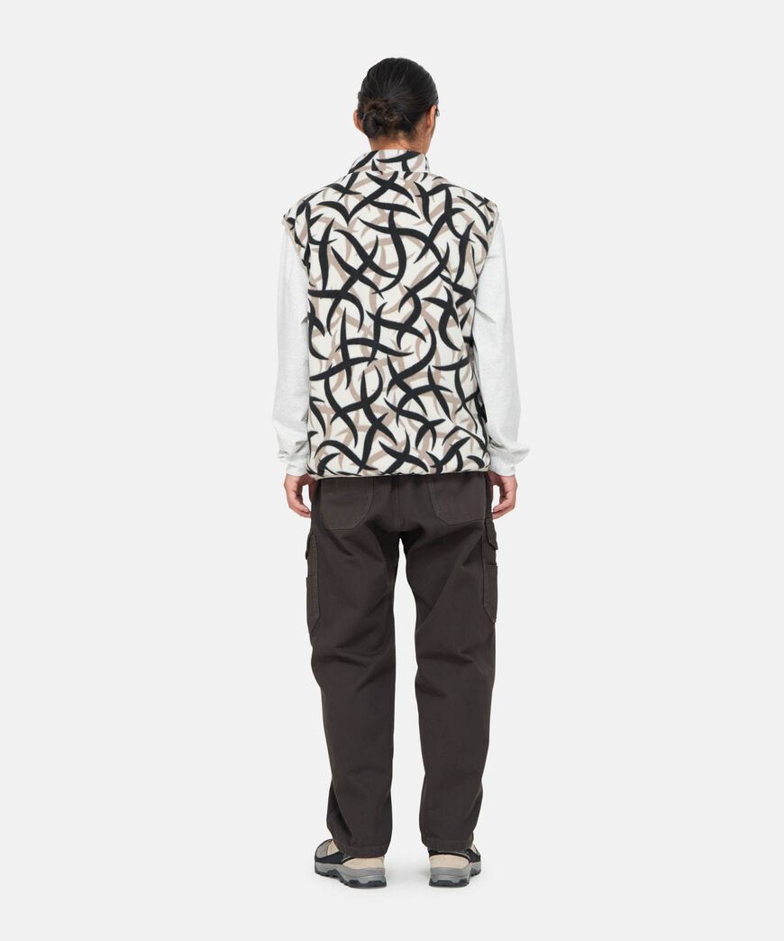REVERSIBLE FLEECE VEST,BLACK, large image number 6