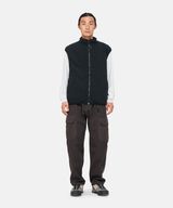 REVERSIBLE FLEECE VEST,BLACK, small image number 2
