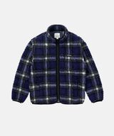 SHADOW PLAID SHERPA JACKET,PURPLE SHADOW PLAID, small image number 0