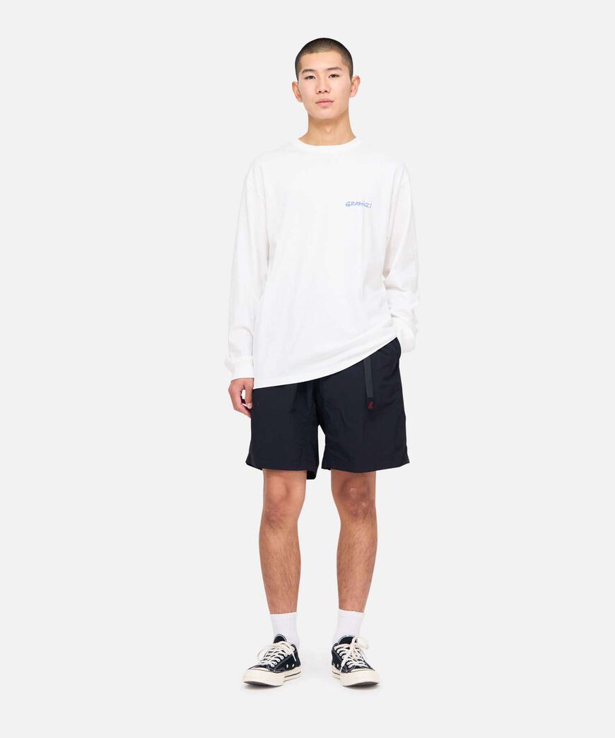 NYLON LOOSE SHORT,BLACK, large image number 1