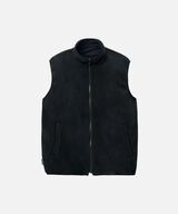 REVERSIBLE FLEECE VEST,BLACK, small image number 0