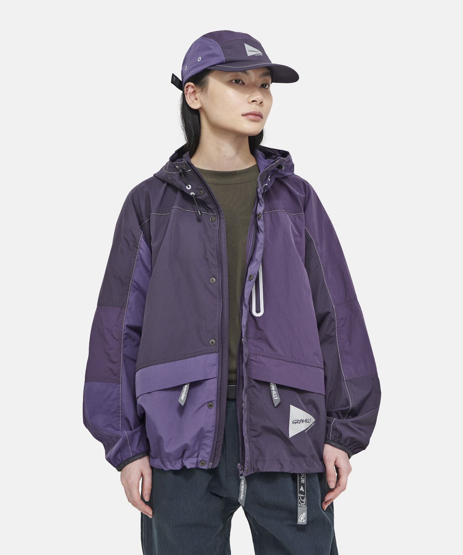 Gramicci x and wander] PATCHWORK WIND HOODIE | GRAMICCI Official Global  Online Store