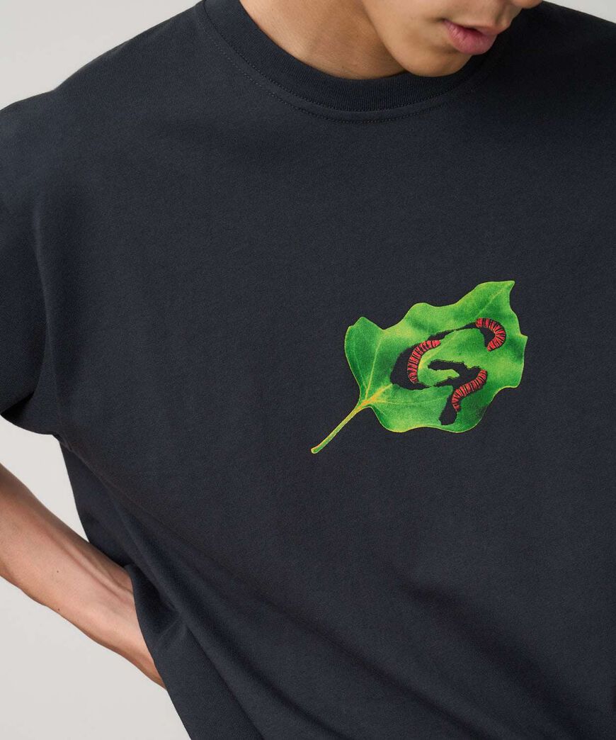LEAF TEE,VINTAGE BLACK, large image number 2
