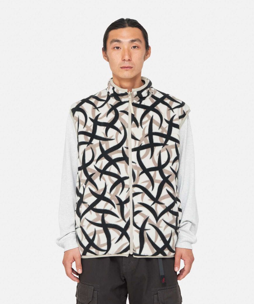 REVERSIBLE FLEECE VEST,BLACK, large image number 8