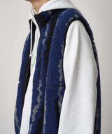 RIPPLE SHERPA VEST,NAVY RIPPLE, small image number 8