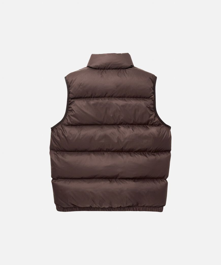 DOWN PUFFER VEST,DARK BROWN, large image number 1