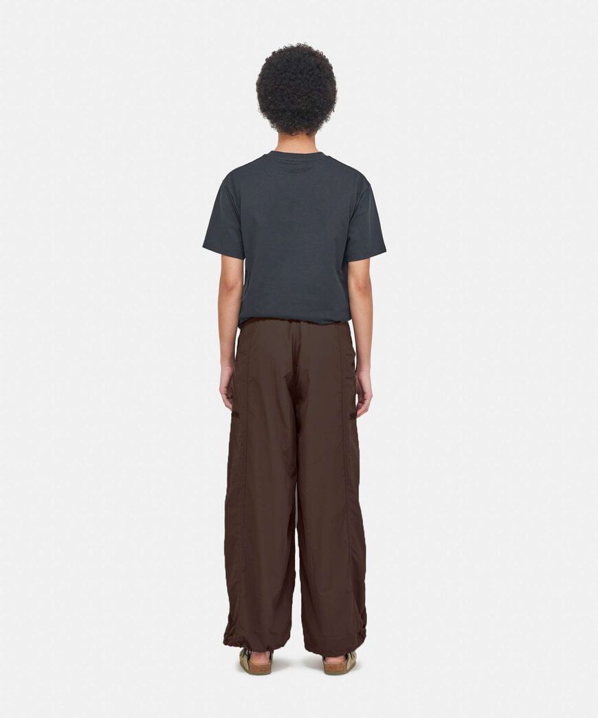 LOOSE BALLOON PANT,DEEP BROWN, large image number 4