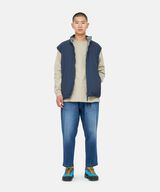 STRETCH DENIM LOOSE TAPERED PANT,DARK USED, small image number 1