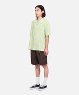 CHECKERD RAYON SHIRT,GLOW, small image number 3