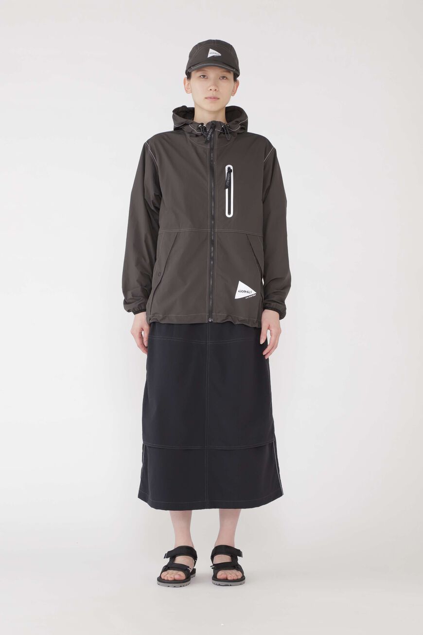 BRUSHED NYLON JACKET,CHARCOAL, large image number 3