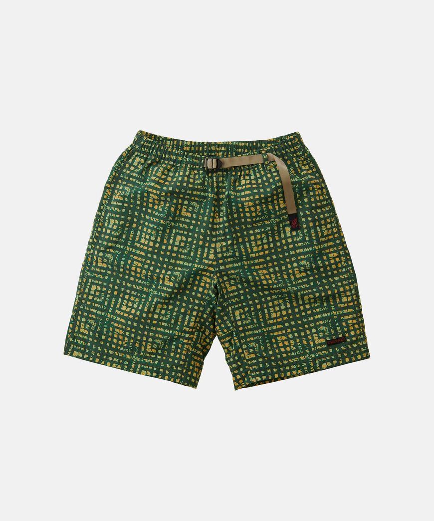 NYLON PACKABLE G-SHORT,BATIK GREEN, large image number 0