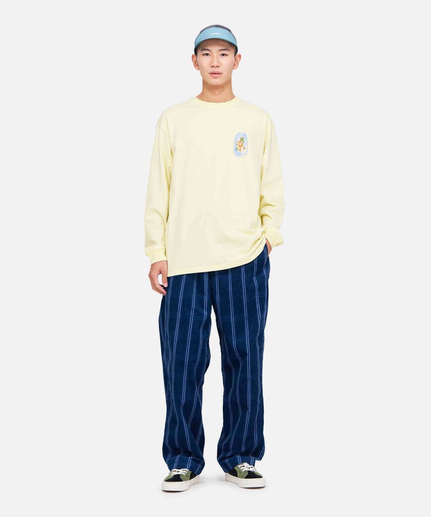 CORDUROY SWELL PANT,NAVY CHECK, large image number 2
