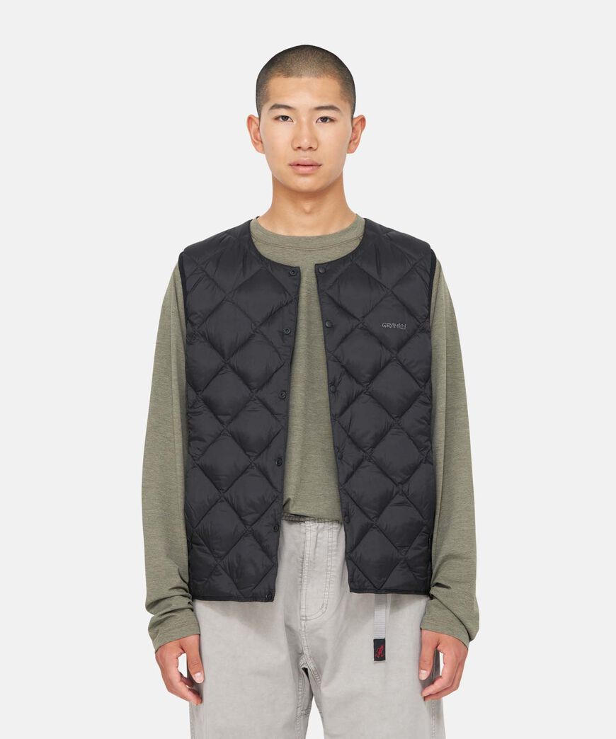 INNER DOWN VEST,STONE GREY, large image number 6