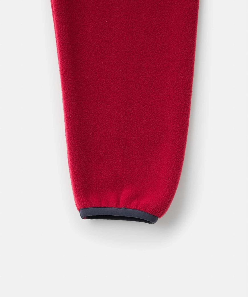 FLEECE CARDIGAN ZIP-UP,DEEP MAROON, large image number 11
