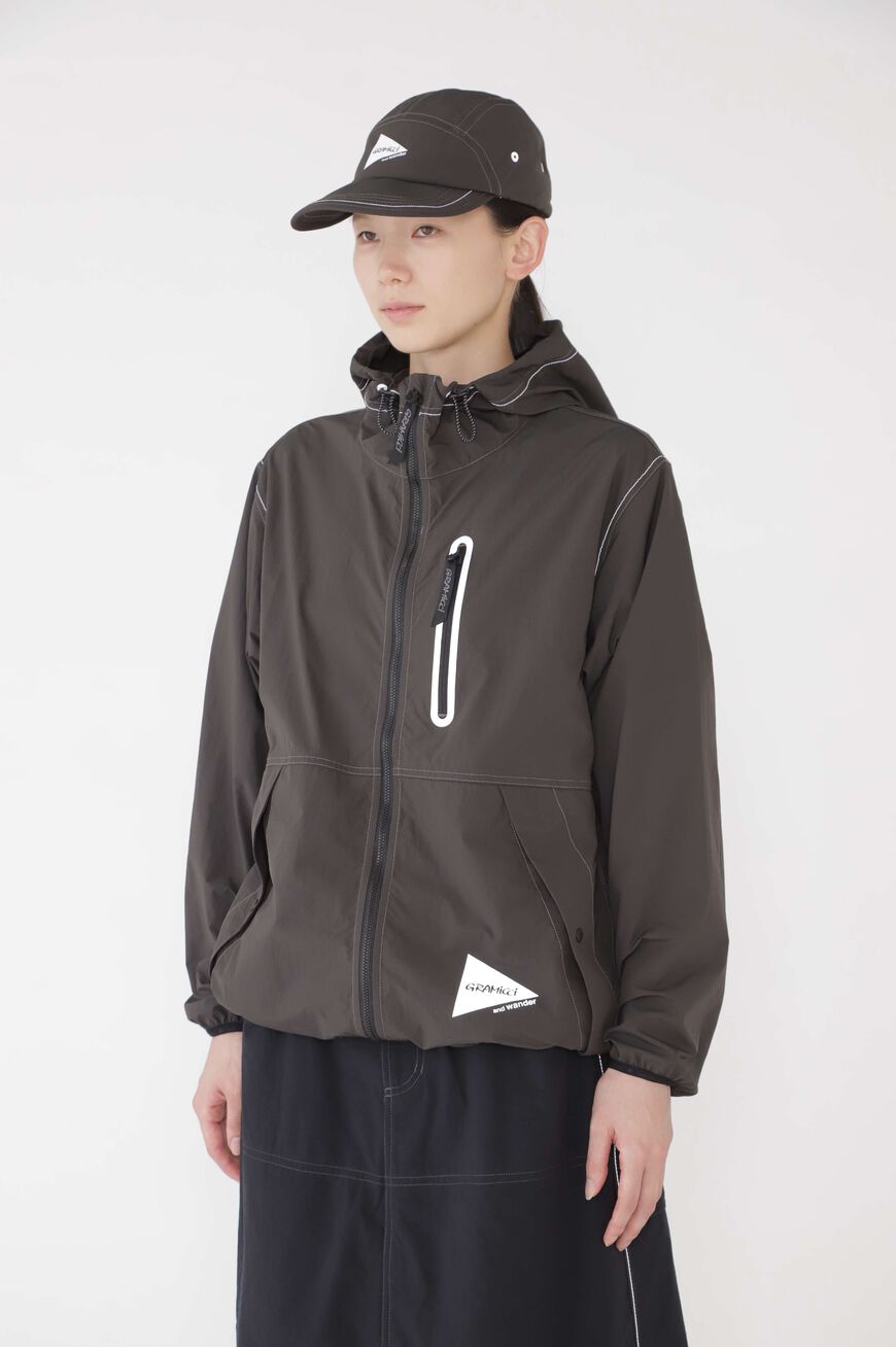 BRUSHED NYLON JACKET,CHARCOAL, large image number 4