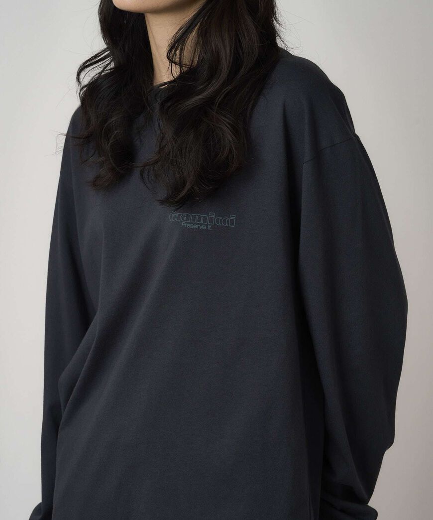 TROUTTAIL L/S TEE,VINTAGE BLACK, large image number 2
