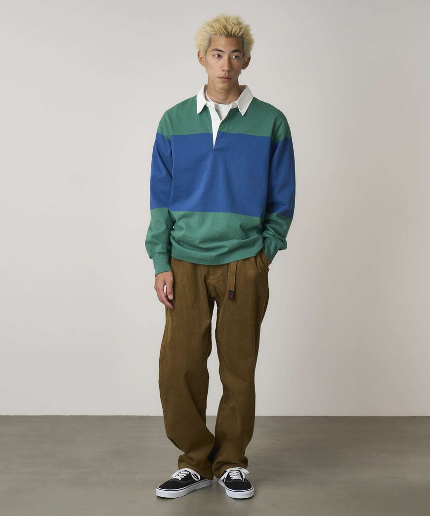 LANGDON RUGBY SHIRT,CERULEAN / EMERALD, large image number 2