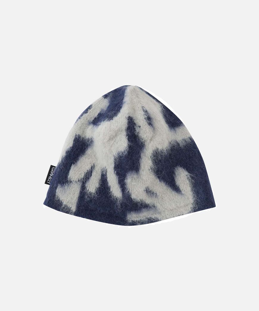 MOHAIR BURLY RUNNINGMAN BEANIE,MIDNIGHT, large image number 1