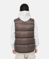 DOWN PUFFER VEST,DARK BROWN, small image number 7