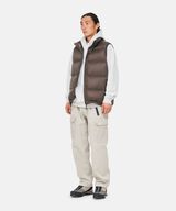 DOWN PUFFER VEST,DARK BROWN, small image number 5