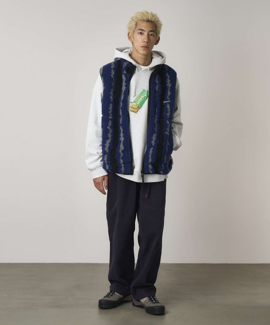RIPPLE SHERPA VEST,NAVY RIPPLE, large image number 7