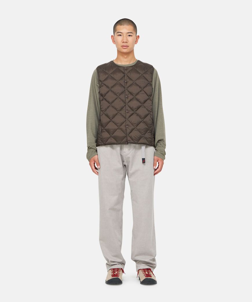 INNER DOWN VEST,STONE GREY, large image number 7