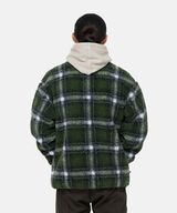 SHADOW PLAID SHERPA JACKET,OLIVE SHADOW PLAID, small image number 5