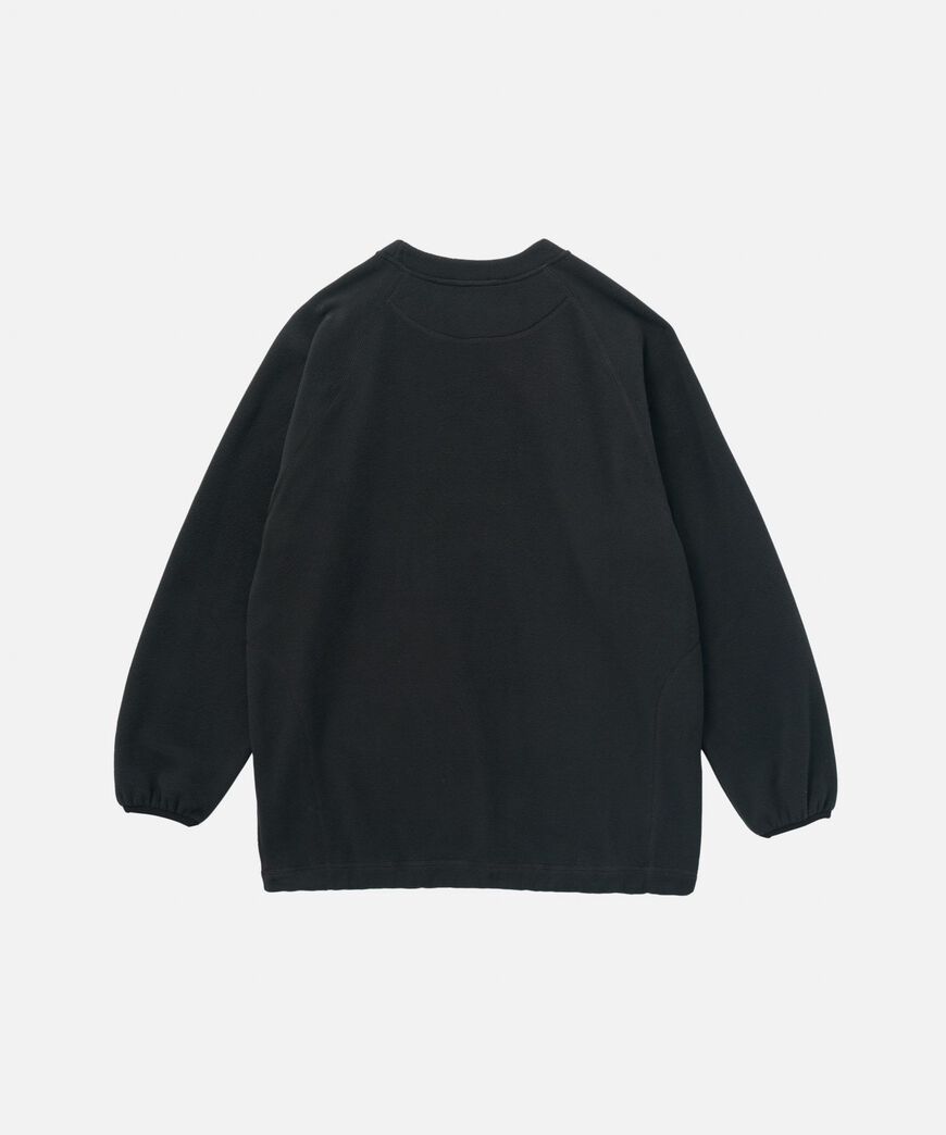 FLEECE RAGLAN CREW,BLACK, large image number 1