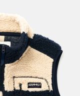 CHECKERED SHERPA VEST,NATURAL / NAVY CHECK, small image number 8
