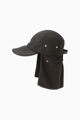 BRUSHED NYLON SUNSHADE CAP,CHARCOAL, small image number 3