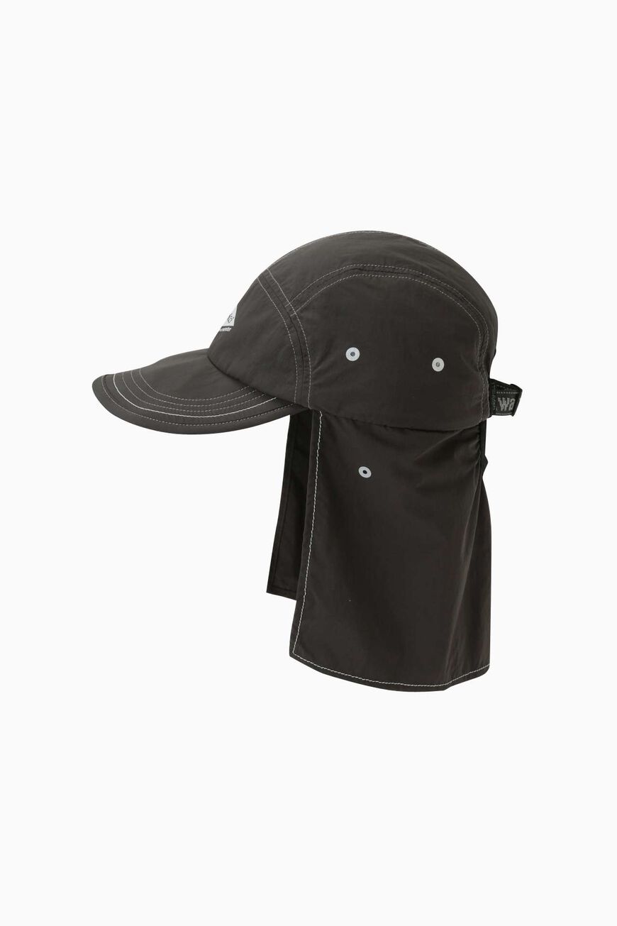 BRUSHED NYLON SUNSHADE CAP,CHARCOAL, large image number 3