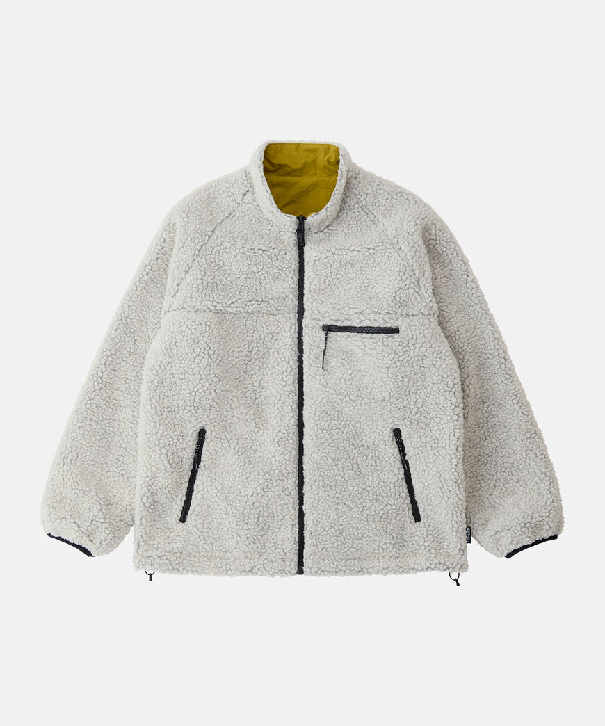 REVERSIBLE SHERPA JACKET,NATURAL / CHARTREUSE, large image number 0